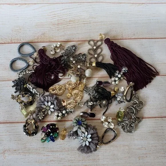 Tory Burch J. Crew Banana Republic Ann Taylor Unbranded Costume Jewelry Earrings - Picture 5 of 5